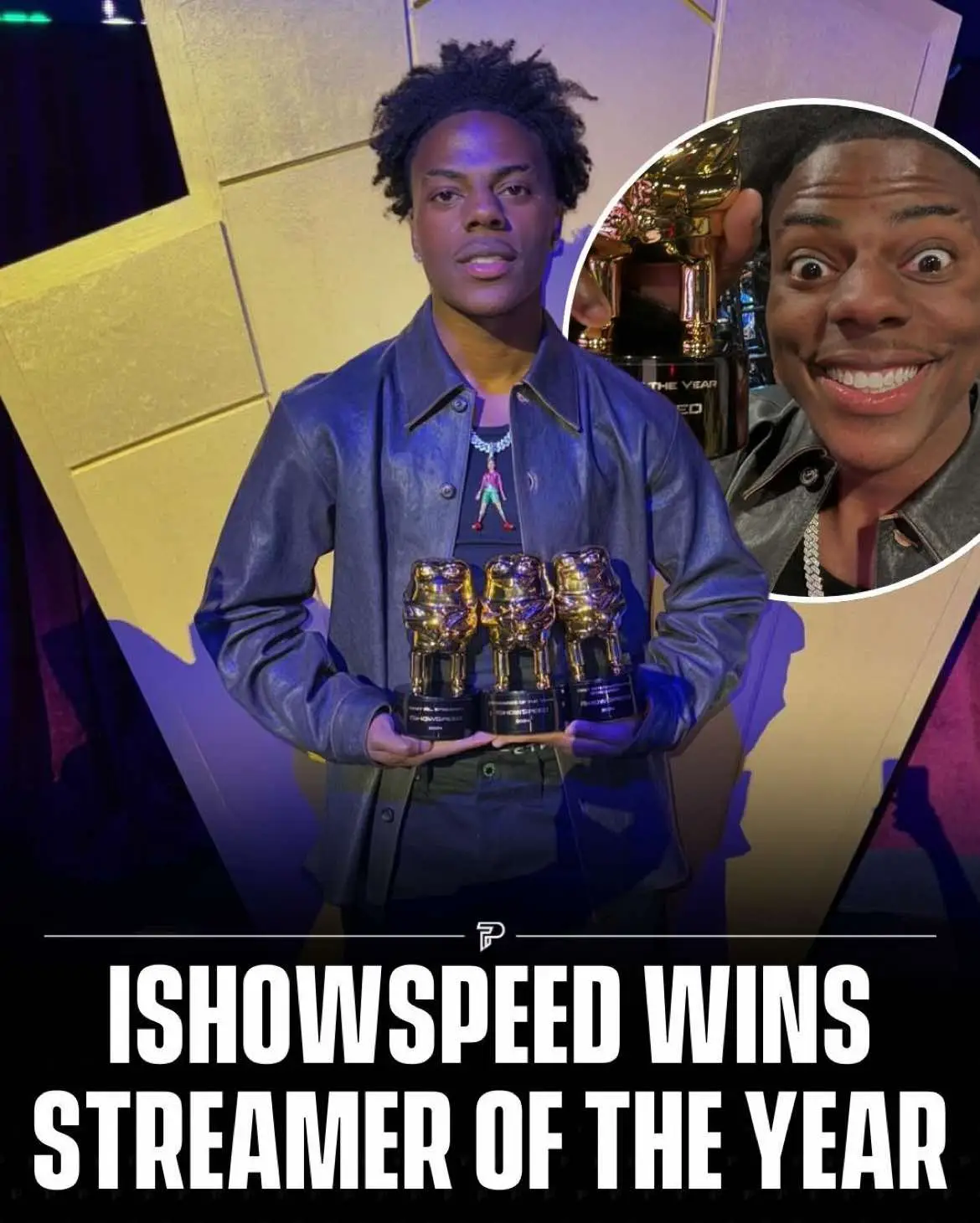 IShowSpeed stole the spotlight at the 2024 Streamer Awards, earning the coveted Streamer of the Year title and two additional honors: Best International Streamer and the Get Off Your A Award for exceptional IRL streaming. 🏆 In his acceptance speech, Speed reflected on his journey: “This award means a lot to me. Streaming allowed me to express myself and show who I am. The passion I have for streaming and the love that I have… I’m not gon’ stop. This award? There’s more to come.” True to his signature style, Speed punctuated his heartfelt speech with a flawless backflip, channeling the same energy that made him a global sensation in 2024, from his international escapades to viral stunts like racing Olympic sprinter Noah Lyles. Fellow streamer Kai Cenat also made waves, taking home three awards: Best Streamed Collab, Best Just Chatting Streamer, and Best Marathon Stream. Kai’s Mafiathon 2 and collaborative efforts showcased his unmatched talent for engaging audiences. #RoadTo16Million #Pubity 