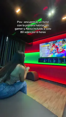 Una habitación gamer en lima 🤓 80 soles por 6 horas 🙂‍↕️ Si deseas saber ma sobre la@Habitación en mi perfil esta la información compelta de la habitación gamer  #habitacion #gamerentiktok #hotelestematicos #hoteltematico gamer #casanova #limaperu 