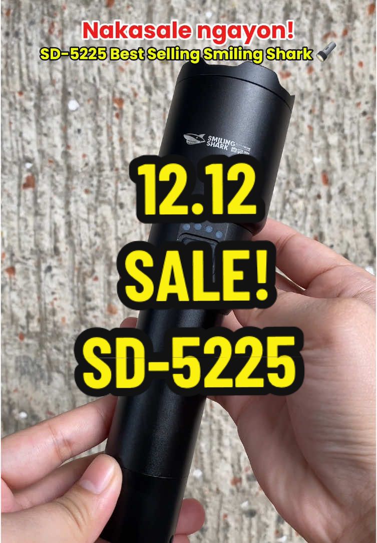 Habol na habang malaki ang discount ngayong 12.12 SALE! Checkout na!  #smilingshark #1212grandpamaskosale #sd5225 #flashlight #flashlightheavyduty #bestchristmasgift #rechargeableflashlight #emergencylight #trending #tiktokaffiliate #fyp #lolengfinds 