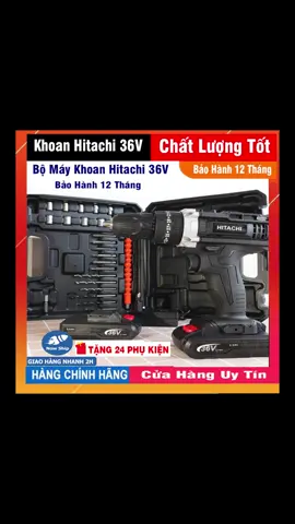 Bộ máy khoan pin Hitachi 36V tặng kèm 24 phụ kiện chuyên vít khoan tường làm thạch cao nhôm kính #khoanhitachigiare #khoanhitachi36v #khoanpinhitachi #dogiadung #xuhong #cuahangcongtrinh