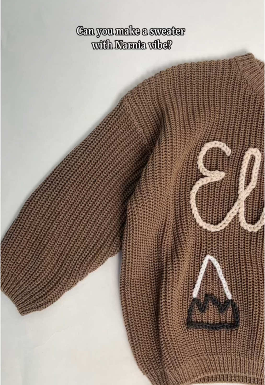 I hope it has Narnia vibeeee 🥺  #narnia #customsweater #babysweater #embroidery #christmasgift 