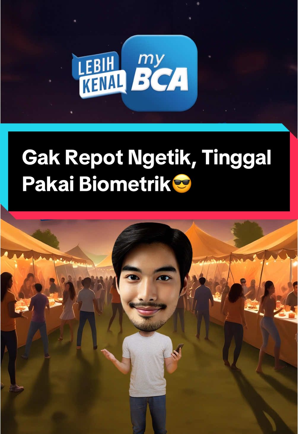 Login myBCA gaperlu ketak-ketik, bisa langsung pakai wajah atau sidik jari dengan fitur Biometrik! ✅ Yuk, download aplikasi myBCA biar lebih praktis Cek lengkapnya di bca.id/kenalmybca  #LebihKenalmyBCA #myBCA