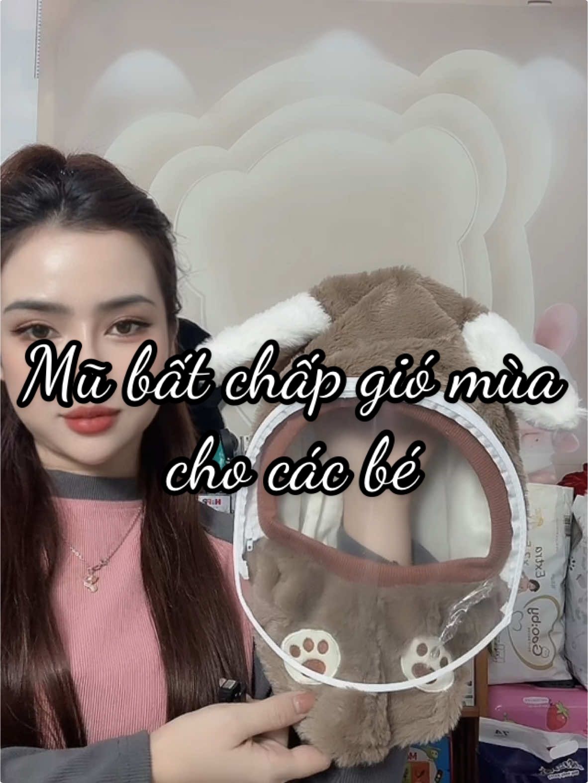 Ra đường có mũ này khỏi lo con bị lạnh #meminne #muchobe #chobe #mevabe #rongcon2024🐉 