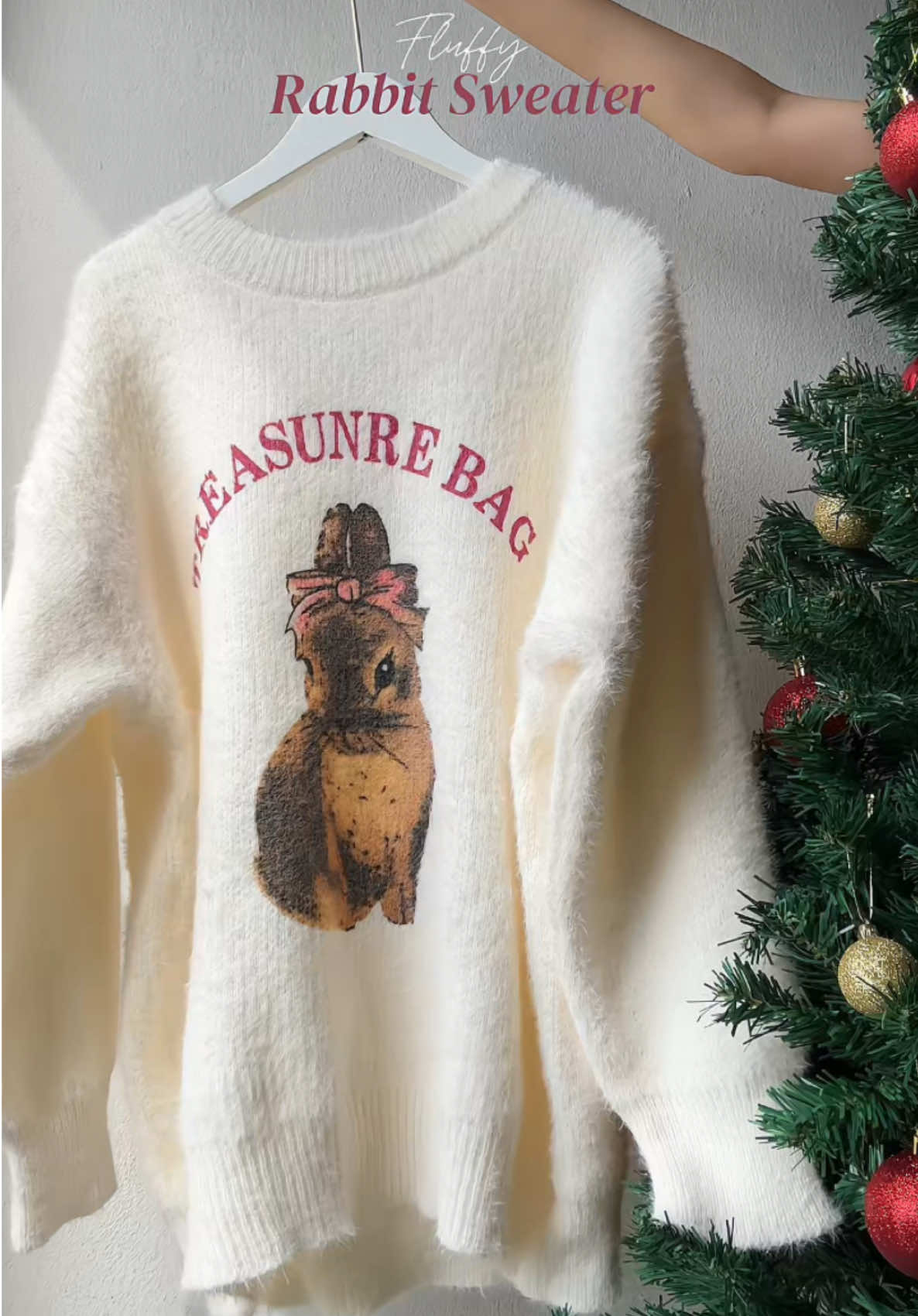 เสื้อสเวตเตอร์กระต่าย งานจริงน่ารักมาก #เสื้อสเวตเตอร์ #เสื้อไหมพรม #เสื้อแขนยาว #sweater #TikTokFashion 