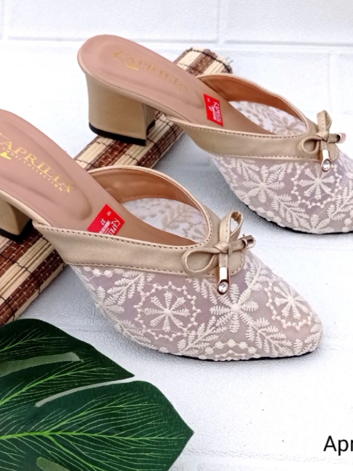 Aprilia sandal sepatu wanita hak tinggi/sendal bustong brukat pesta hak tahu 5cm/heels pesta wanita terbaru kekinian bisa cod/sandal kondangan wanita pesta/weeding shoes Hak Tinggi (5-8 cm) baru Hanya Rp55.000!#trendingvideo #trending #fyppppppppppppppppppppppp 