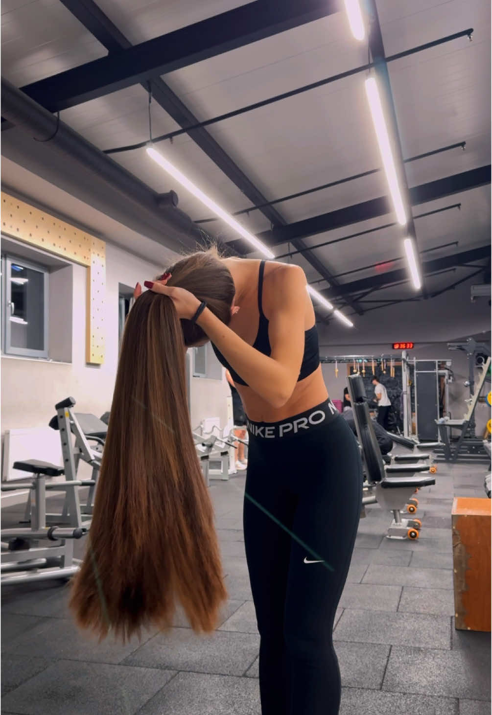 Short version of making high ponytail for the gym🦾✨ #hairqueen