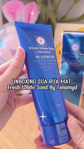 Sữa Rửa Mặt mà tui u mê dành cho da mụn TENAMYD Fresh White Sand Acne Care Clarifying Foam Cleanser  120g 🥰🥰 #suaruamatnguamun #suaruamat #tenamydcosmetic#tenamydcosmetic#fyb #viraltiktok 