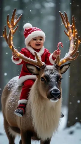 Cute baby, Christmas deer animals #tiktok #fyp #usa #foryou #cute #animal #fypツ #christmas #adorable #xmas 