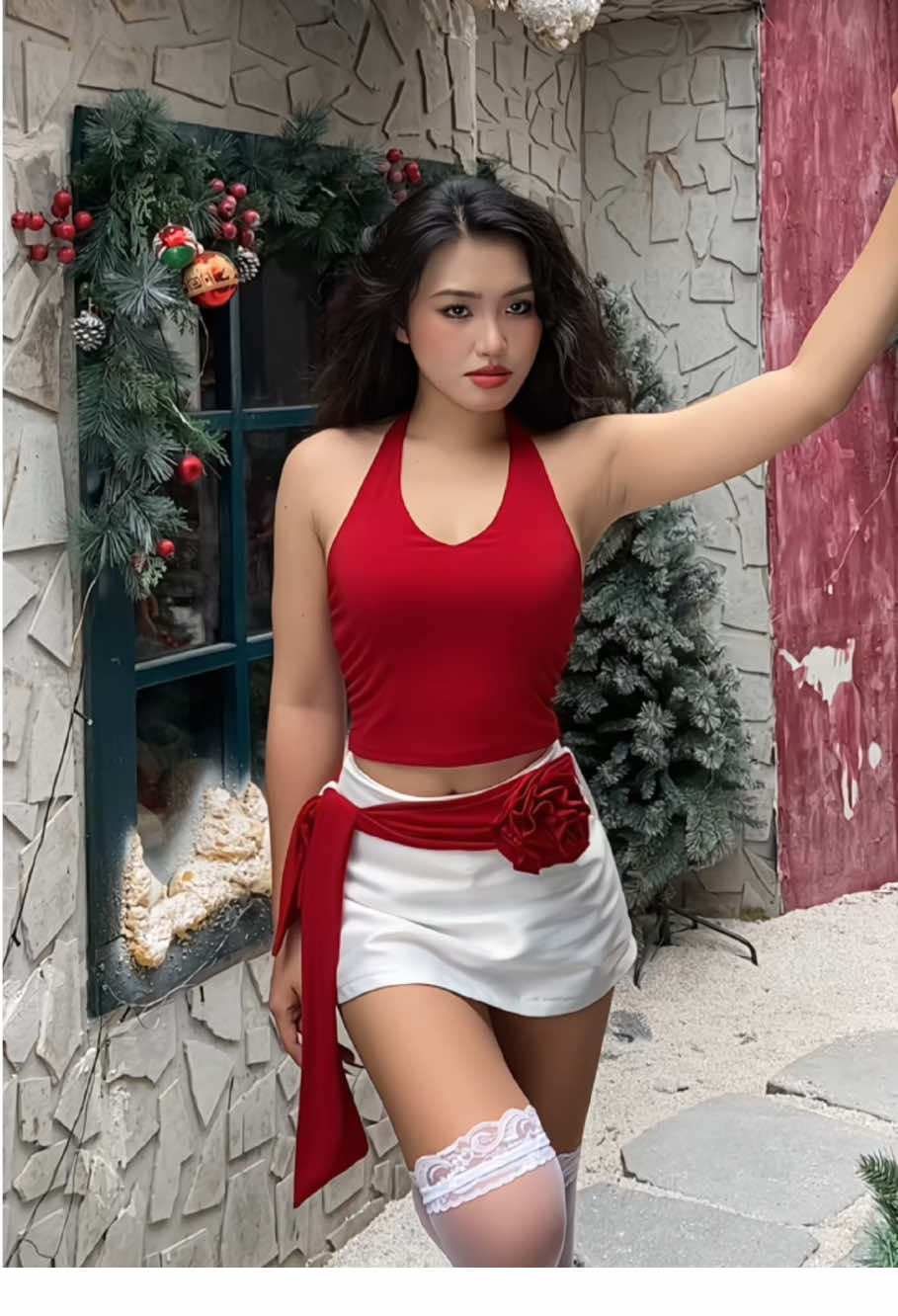 Outfit check with The K Biên Hoà 💋#outfit #thekxuongbanhtronghem #coffee #biênhòa #photography #noel #giangsinh2024 #christmas