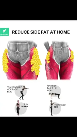 Reduce side fat at home #GymTok 