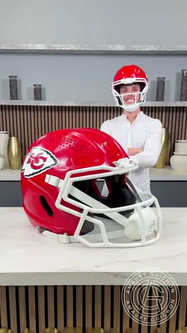 Chocolate Helmet! I think this one is a touchdown. 🏈🍫 @Chiefs  The best gear for a sweet victory! #amauryguichon #chocolate #ChiefsKingdom #SweetVictory