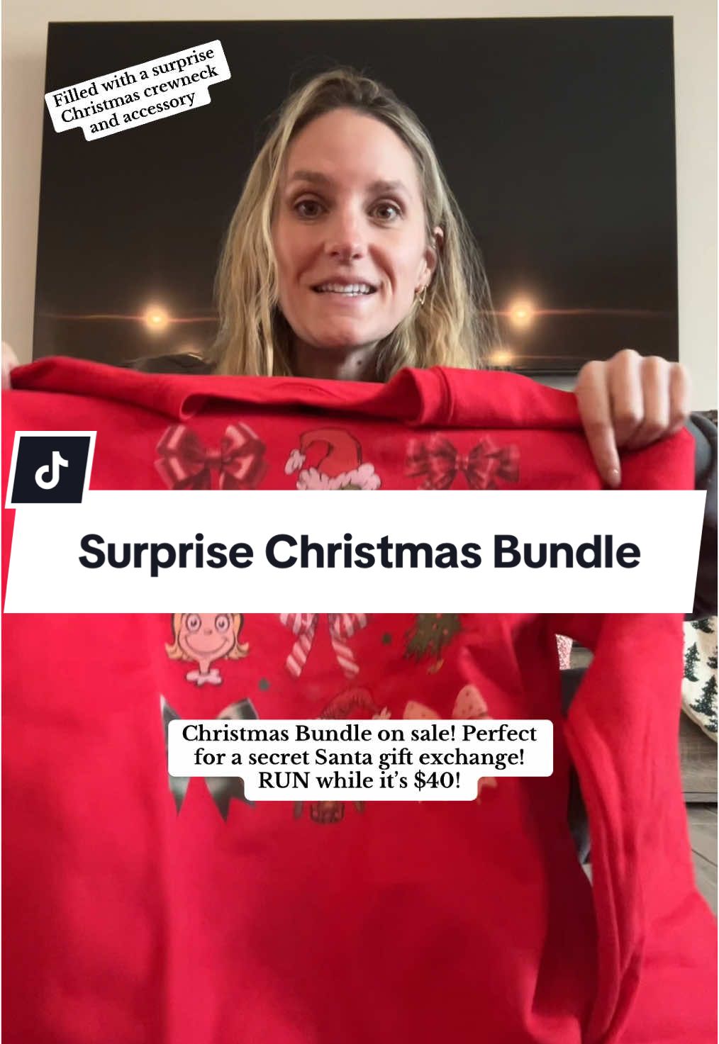 @Willow Boutique This was so fun to open! Obsessed with the crewneck! #christmas #secretsanta #giftidea 