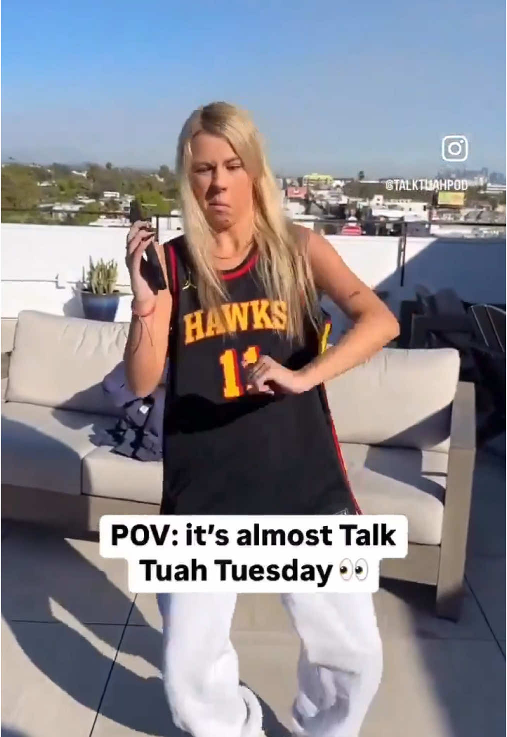 #HawkTuah girl dances on IG after recent #crypto drama 🤑💃 (via @talktuahpod/ig) #hailywelch