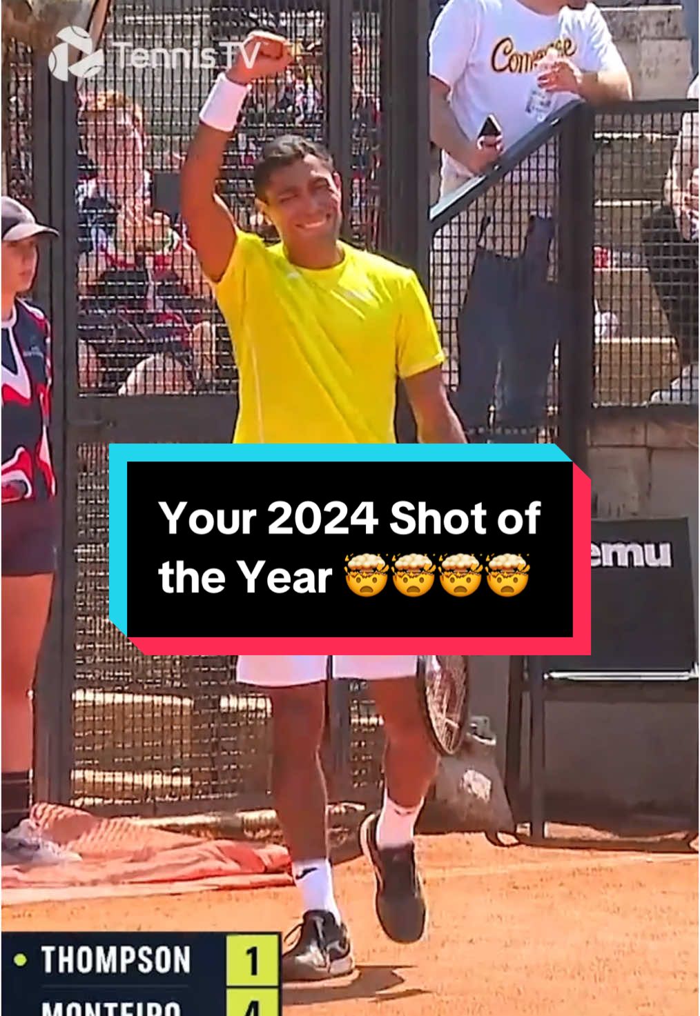How did Thiago Monteiro make this?! 🤯🤯🤯 #tennis #tennistv #atptour #monteiro 