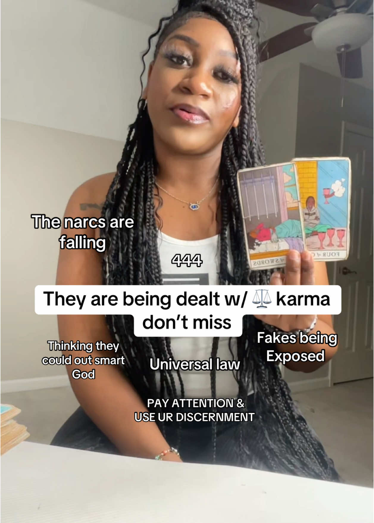 The scales are being balanced be mindful⚖️ #intuitivemo #spiritualtiktok #tarotreading #karma 