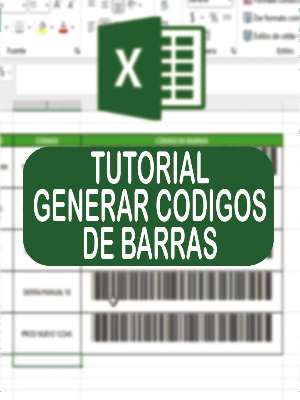 COMO GENERAR CODIGO DE BARRAS EN EXCEL #EXCEL #EXCELTIPS #EXCELPRO #EXCELENTIKTOK #EXCELTUTORIAL #EXCELTUTORIALES #PARATI #FYP
