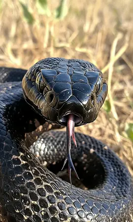 Master of stealth 🐍🔥 The black mamba in all its glory! #snake #cute #fyp #nature #viralvideo 