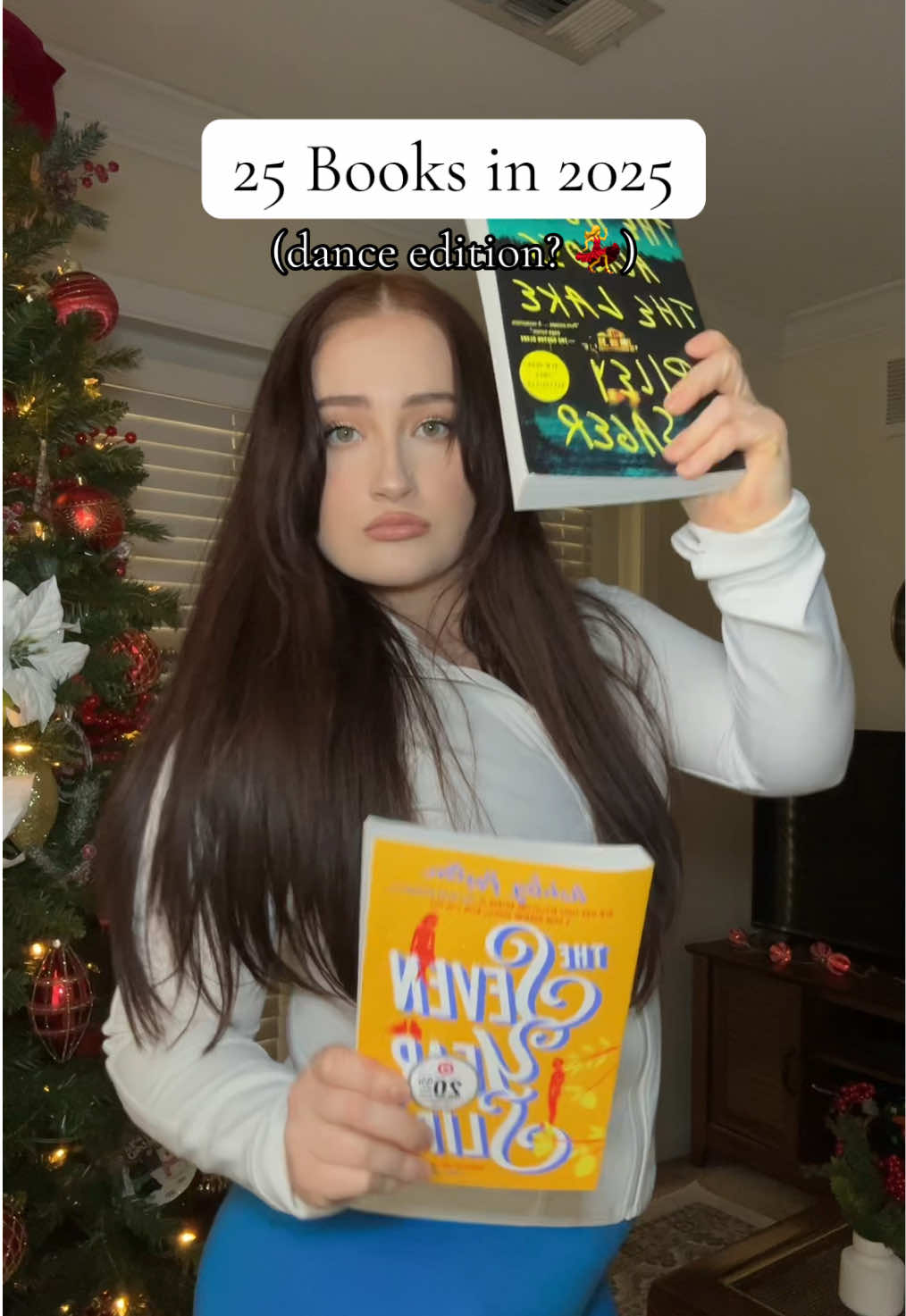 This only took 1 take and I danced to no music 💃 enoy 🤣 #tbr #physicaltbr #bookchallenge #readersoftiktok #toberead #BookTok #bookish #readinggoals 