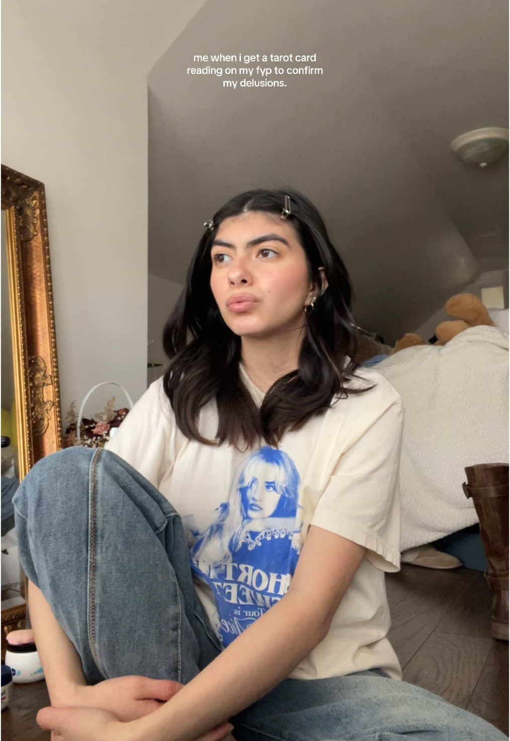 could b my phone listening or the universe speaking its truth but we stan. 😩☝🏼 #tarotreading #algorithm #delulu #real 