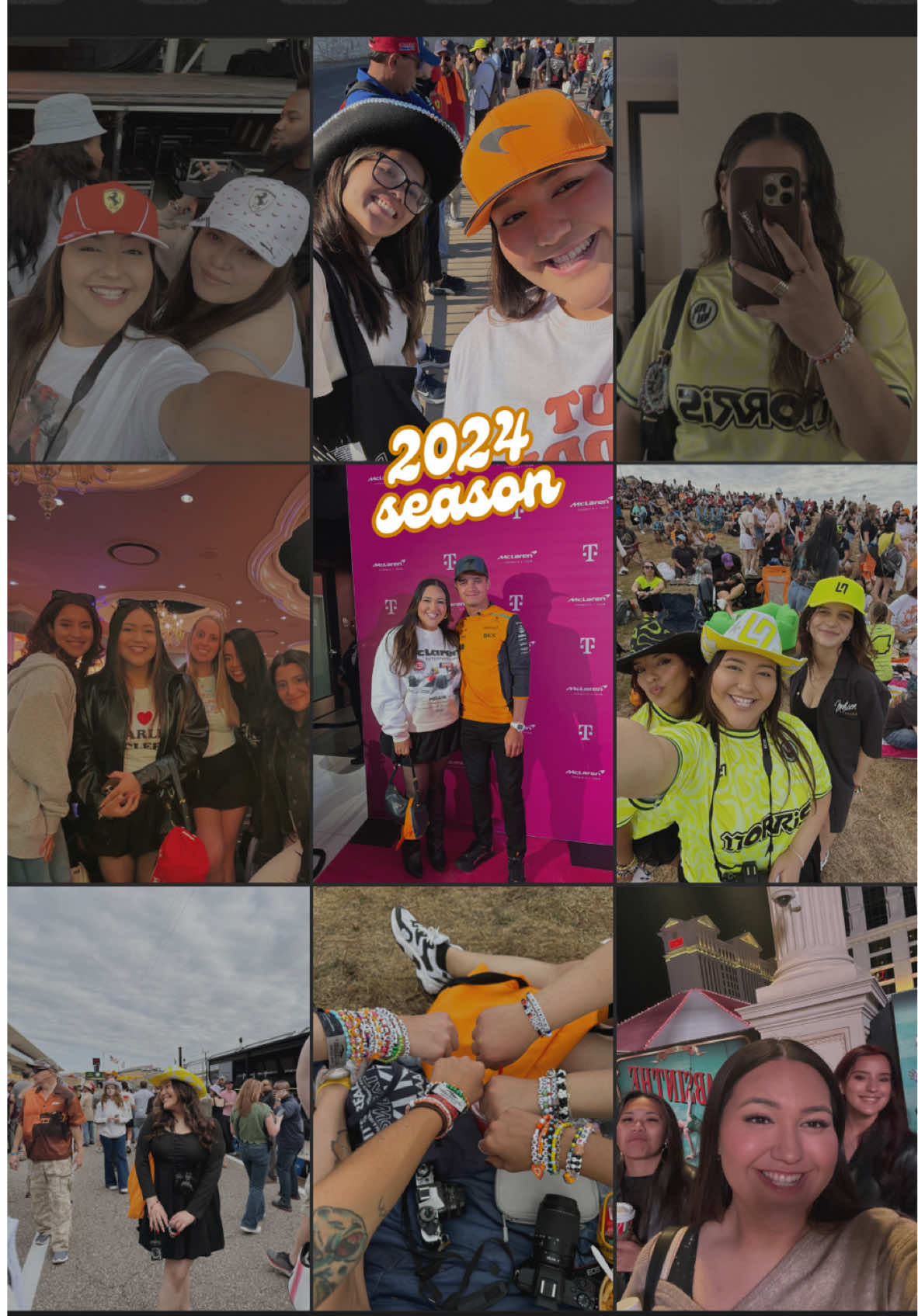 2024. This season was easily one of my most cherished seasons I’ve had in this sport. From people tuning into my silly videos, to recognizing me over a cowboy hat, bracelets I made, or simply knowing me from the content I make: Thank you. Thank you. Thank you. You’ve given me a platform to not only be myself, but love the sport I love in my own way. I am eternally grateful for the opportunities I’ve had thus far, and can only thank you all for that. I’ve made so many close friends this year through this sport, that I’m so honored to be planning more GPs in the future with. This community has helped me in more ways than one. Every person I’ve met through this experience has truly been a blessing to know. I strive everyday to be a content creator in the world of motorsports that is accepting of any fan, regardless of why they are a fan. My goal is to be a safe space, as this community has been that safe space for me. Whether you’ve been here since @LiveLaughF1 and every rebrand since then, I hope I’ve made you proud.  I truly believe this is only the beginning. Thank you all. To more pinch me moments in 2025.🫶🏼 | #f1 #formula1 #f12024 #f1contentcreators #f1girlies #femalesinmotorsport 