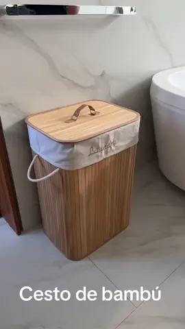 Cesto de bambú para ropa sucia .. #goodandgood #kitcheware #organizacion #bambu #colores
