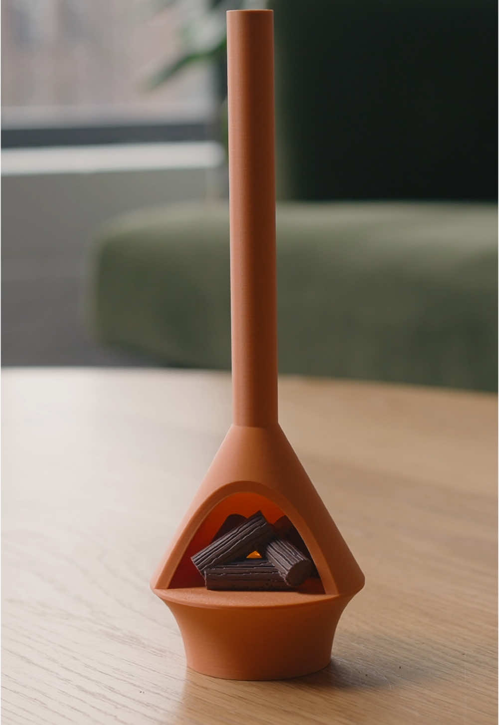 Always wanted a Malm fireplace, and ill get one someday! But until then, i made this mini one. The 3D printing files are on Thangs if you want to make one yourself! #3dprinting #midcenturymodern #cozy 