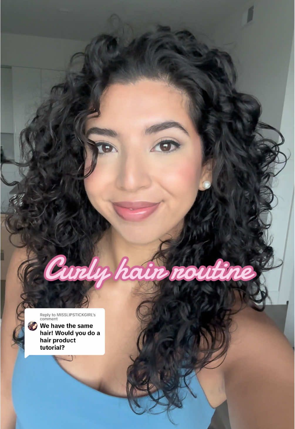 Replying to @MISSLIPSTICKGIRL my go-to curly hair routine! So sorry for the delay 🥲 #curlyhair #curlyhairroutine #curlyhairtutorial #curlyhairtips #naturalhair #hairproducts 