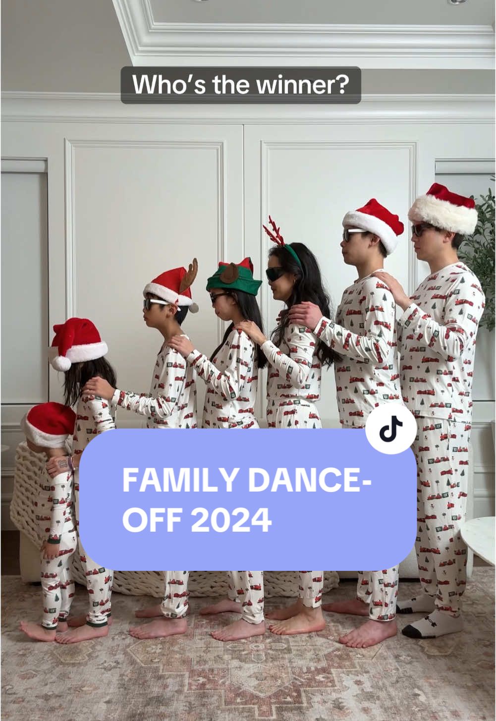 Who’s the best dancer?#FamilyTok #MatchingPjs #BigFamily #MomOf5 #ChristmasPJs 