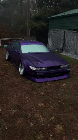 New car reveal coming soon soon🙈🙈 #cars #bagged #240sx #scrapin #purplerain #stance #schassis #s13 