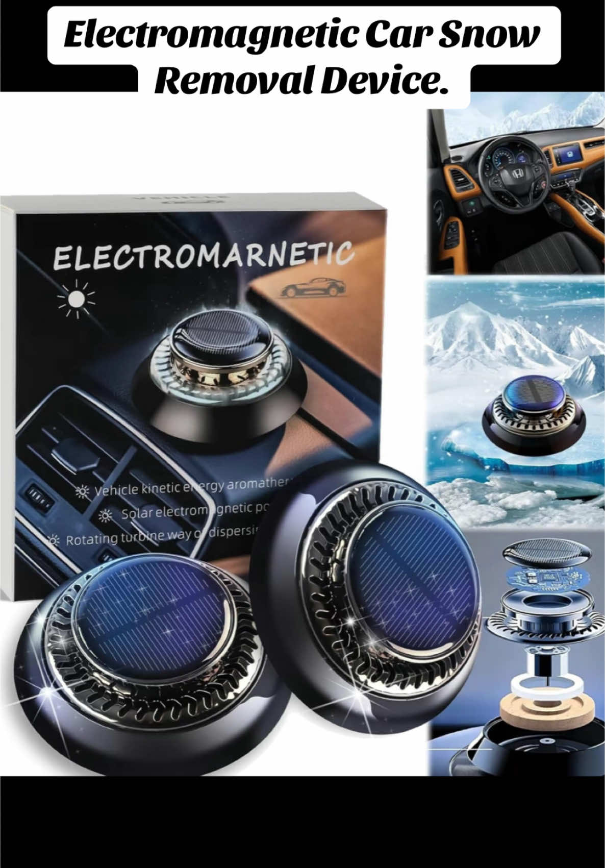 Electromagnetic Car Snow Removal Device, 2025 Antifreeze Snow Removal Instrument, Anti-Freeze Electromagnetic Molecular Interference, Vehicle Microwave Molecular Deicing Instrument (2)#tiktokshop #perfect #gift #christmas #fypシ #car .