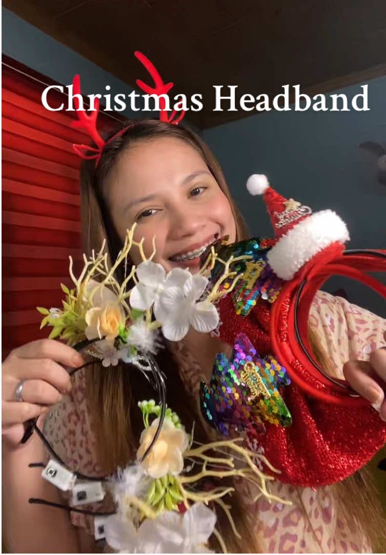 Christmas Headband ! Click the yellow basket to order. #christmasheadband #headbandforchristmas #christmasheadbandwithlights #sephoraalışverişim 