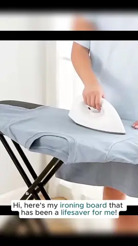 Ironing Board with Safety Iron Rest 6 Gears Height Adjustment iron board #IroningBoard #FoldingIroningBoard #ClothesCare