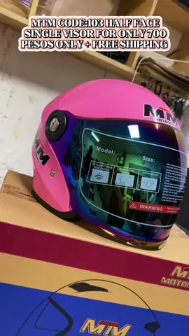 MTM HALF FACE FOR ONLY 700 PESOS CODE:103 CLEAR RAINBOW VISOR CHECK OUT NA!!🛒❤️#sunnyracing #mtm #motoman #affordable #motomanhelmet #trending #affordablehelmet #trend #trendinghelmet #helmet #fy #fypage #foryou #foryoupage #foryourepage #fypp #fypシ゚ #fyp #halfface 