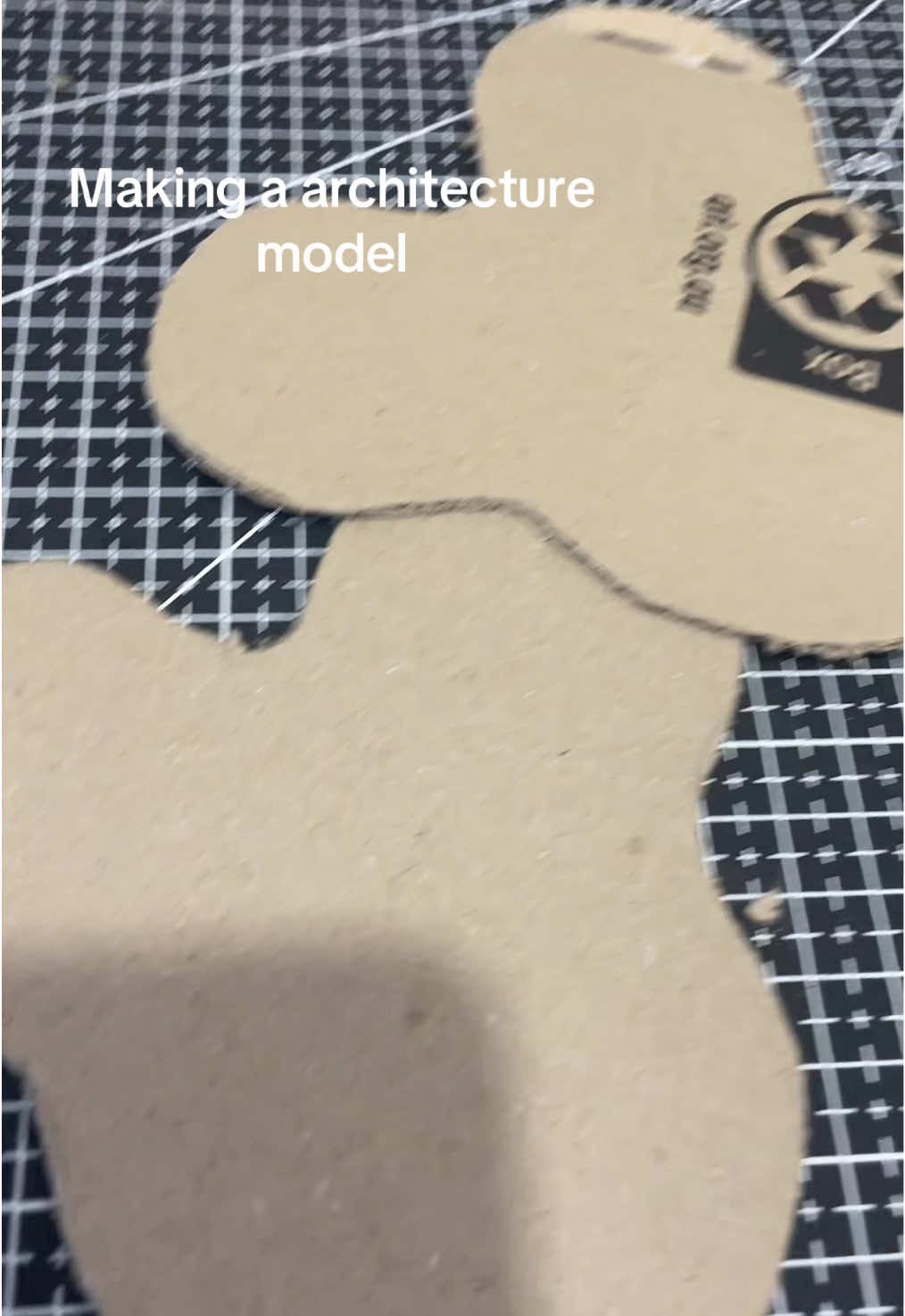 Part one of making a architecture model for my portfolio for uni! #art #architecture #highschool #model #modelling #cardboard #house #building 