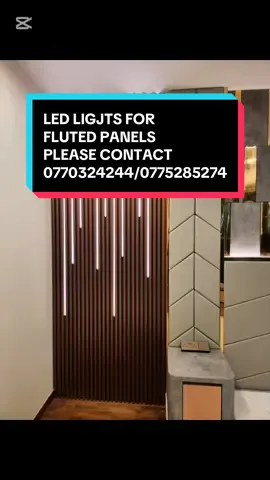 LED LIGHTS FOR FLUTED PANALES PLEASE CONTACT 0775285274/0770324244 #homerenovation #wallpannel #ledlights #walldecor #homedecor 
