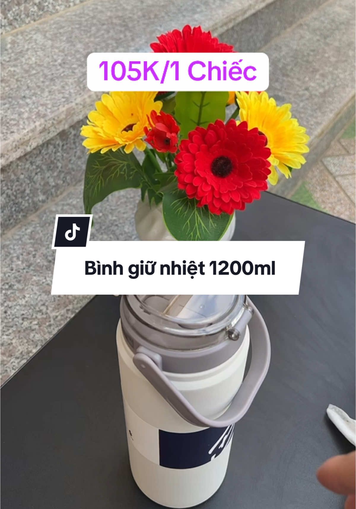 Bình giữ nhiệt 1200ml có ống hút và quai cầm #binhgiunhiet #binhdungnuoc #binhgiunhiet1200ml 