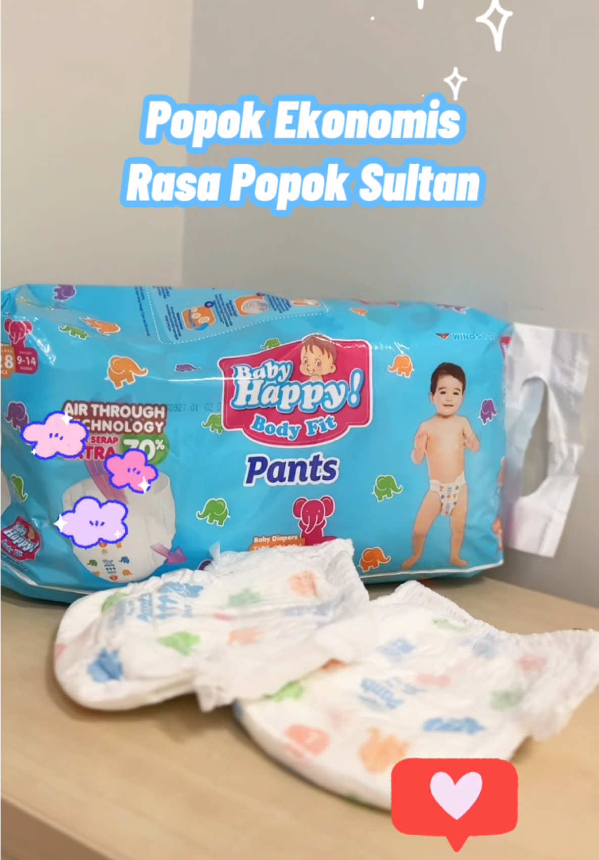 Buat Moms yang nggak mau ribet, ini dia popok bayi ter the best! Cari popok nggak usah yang mahal-mahal Moms, yang penting nyaman & tahan bocor, setuju ga?🤩 Psst.. Nantikan promo spesialnya🤫 #popok #popokbayi #babydiapers #BabyHappy 