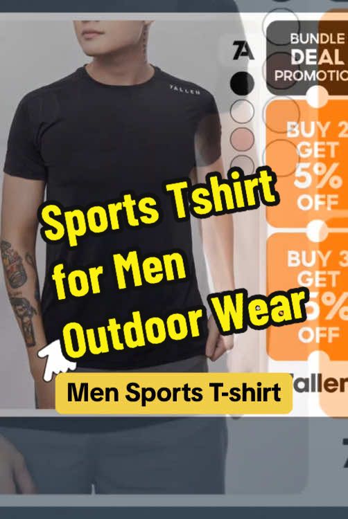 allen Regularfit Sports T-shirt 2 for Men - Smooth Sports Fabric, Stretch and Breathability, Menswear #men #sports #tshirt #outdoorwear #sportwear #smooth #fabric #stretch #breathable #menswear #TikTokShop #tiktokaffiliate 