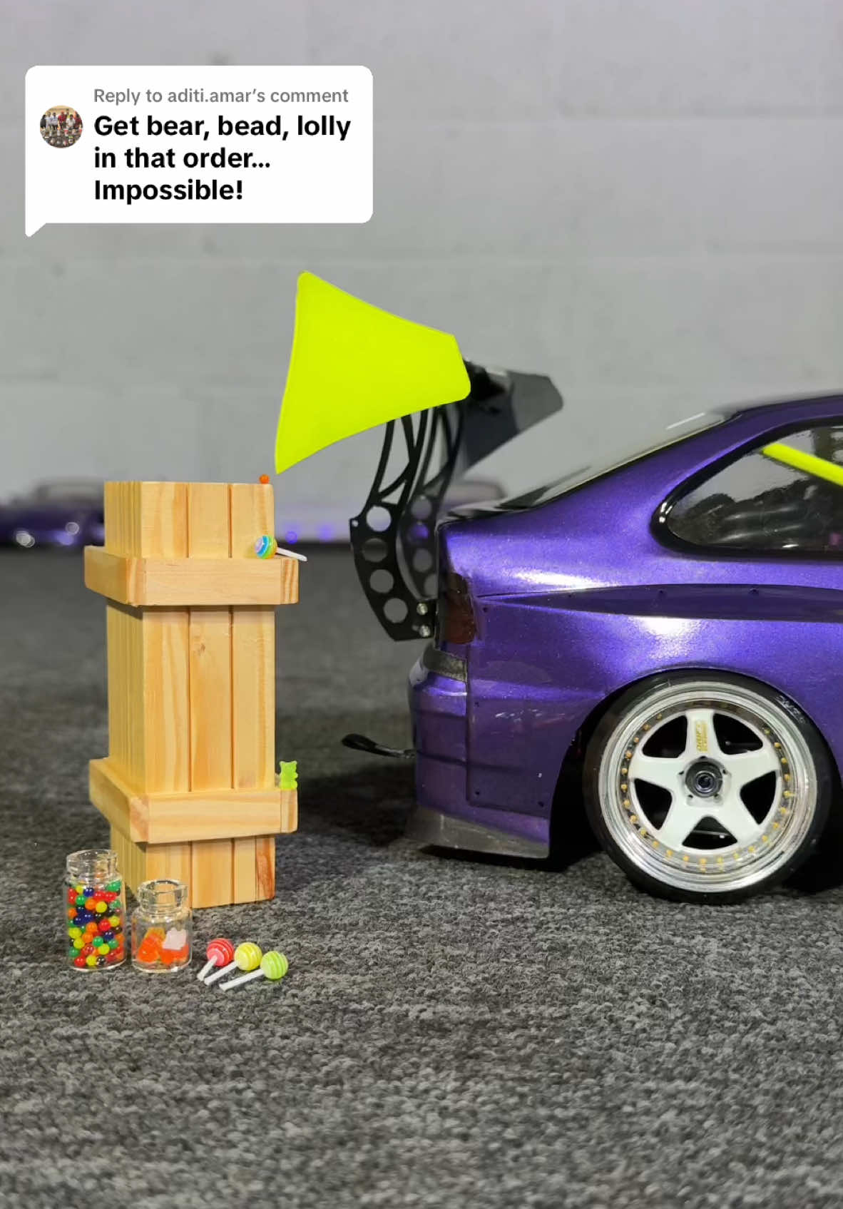Replying to @aditi.amar Difficult, but not impossible! #trickshot #cartok #skill 