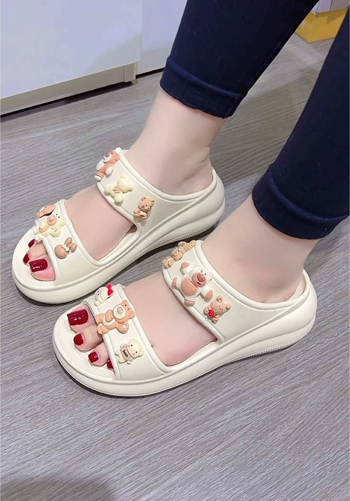 Dép cross 2 quai sticker cute #maishoes 
