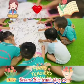 Bức tranh tặng cô 20/11#msbinhgiaoviendaytre #giaovienmamnon #conuoidayho #conuoidaytre #các con rất thích thú khi học tiết học này ạ