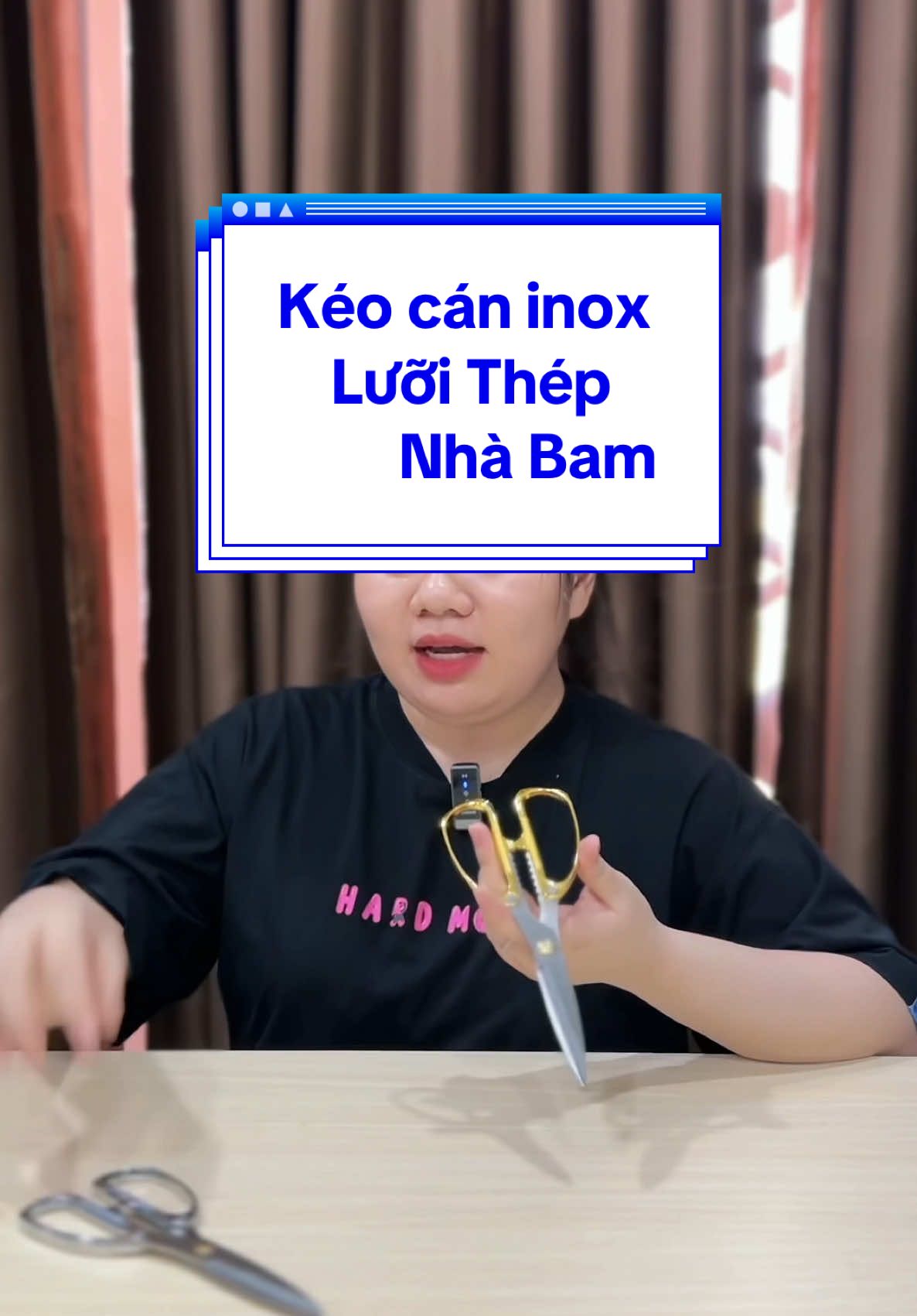 Kéo cán inox lưỡi thép nhà Bam #inox #keoinox #keoluoithep #keonhabep  #giadungbep #bamhouse 