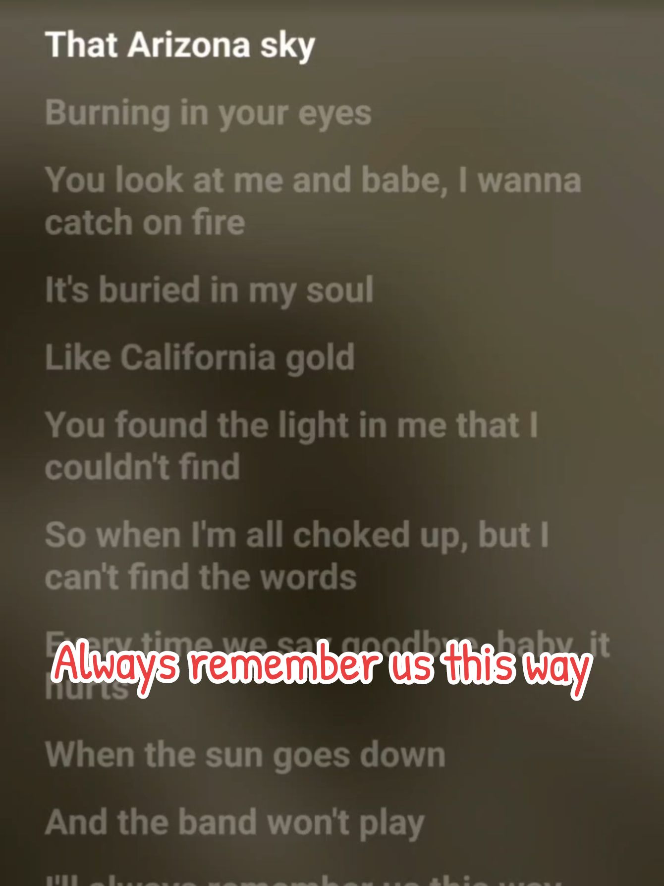 Every time we say goodbye  Baby, it hurts Always remember us this way - Lady Gaga #alwaysrememberusthisway #alwaysrememberusthiswayfullsong #lyrics_songs #lovesong 