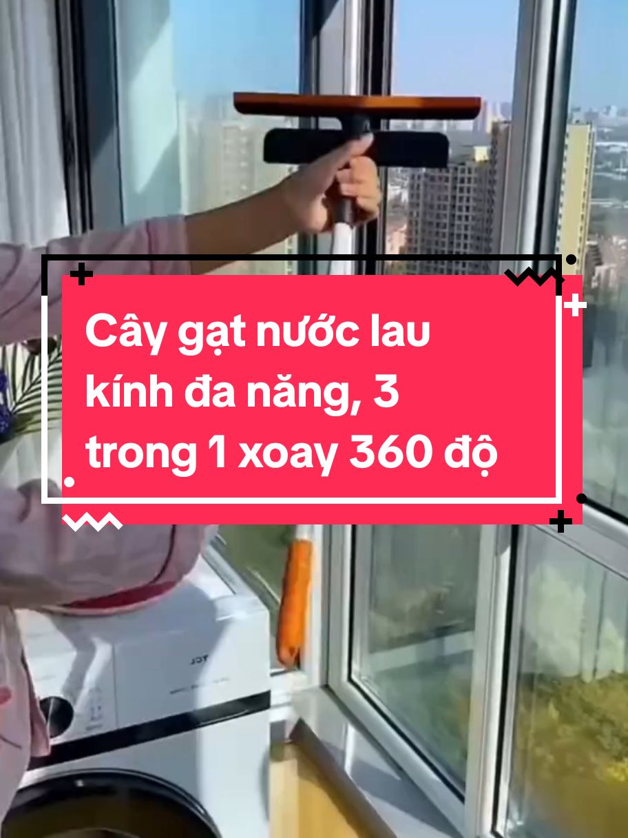 Cây gạt nước lau kính đa năng cầm tay, gạt chùi kính thông mình 3 trong 1, xoay 360 độ #caygatnuoc #giadungtienich #giadungtienloi #giadungthongminh #xuhuong 