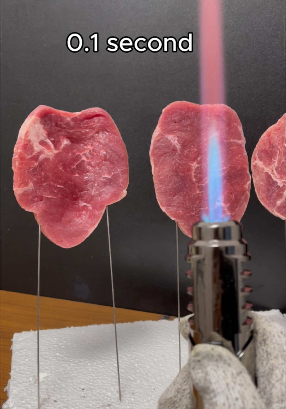 Powerful Lighter vs Steak