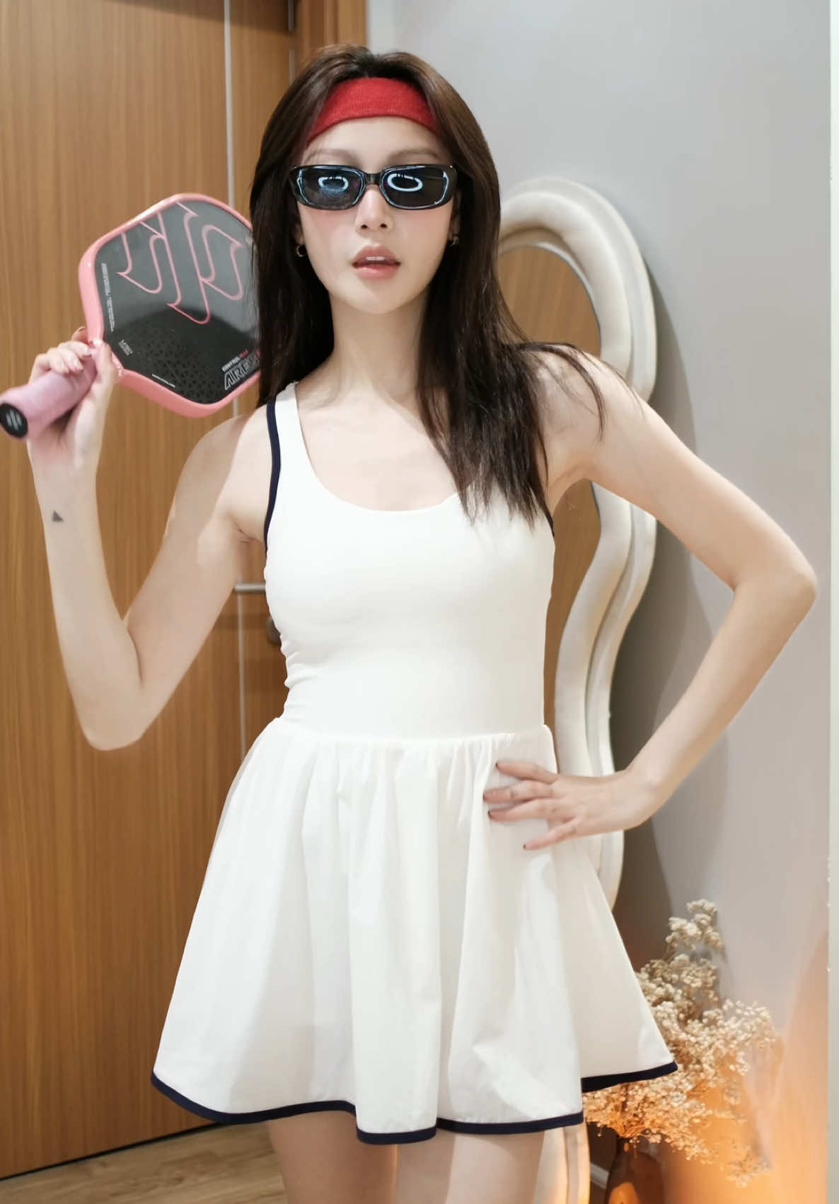 Váy nơ kèm quần bảo hộ siu xinh cho một buổi chơi pickleball 🎀