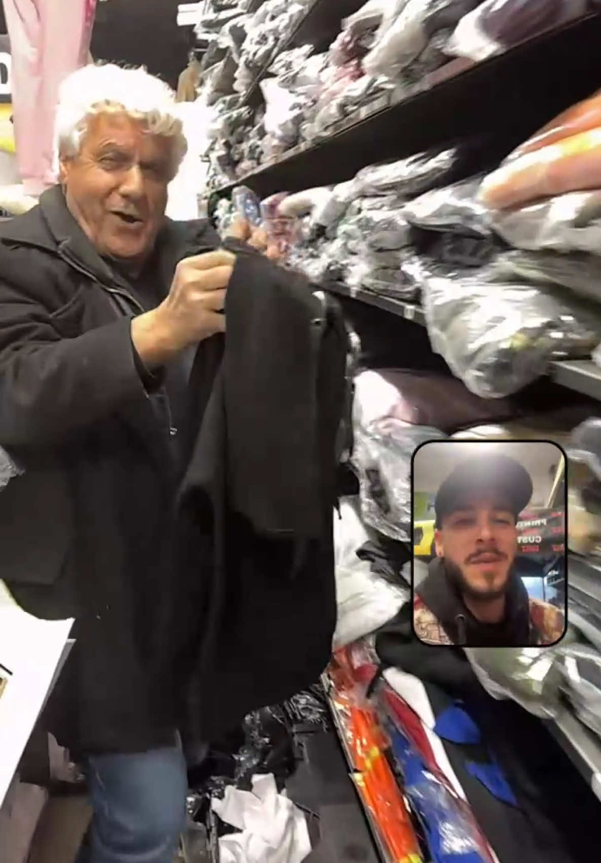 Rocco picking out his order getting ready to make his first merch for his customer!  ——>Subscribe for the Rocco emoji on our live! @hagglersfleamarket #Rocco #LIVEhighlights #TikTokLIVE #LIVE #merch #hoodie #clothing #custom #funny #customer 