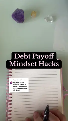 Replying to @SirenitaNegrita how can you feel good about paying off debt? Its all in the mindset shifts and doing things that will keep your mind engaged and motivated! 💕 #budgetingtiktok #budgetingforbeginners #budgeting #moneymindset #debtfree #debtfreejourney #debtpayoff 