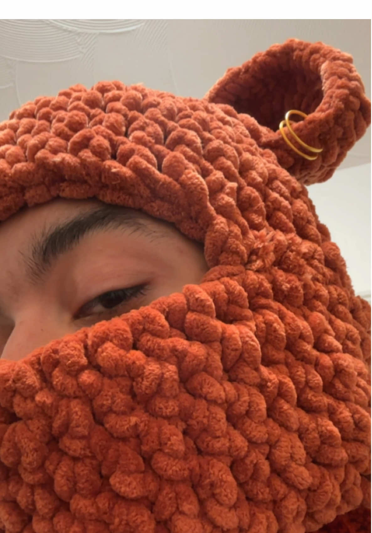 Teddy Bear Beanie x Balaclava 🐻🧶 #crochet #crochetbeanie #crochettok 