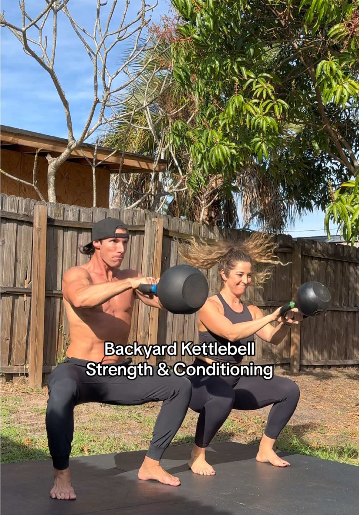 Get outside for some fun in the sun with this at home strength & conditioning workout. ☀️  Crazy how much youcan get done in 30-40 minutes, and without a gym. Link in Bio for Programs or a Free Week of the Kettlebell Training App. #kettlebellworkout #fitathome #homeworkouts #athomeworkout #outdoorworkout #functionaltraining #homegym 